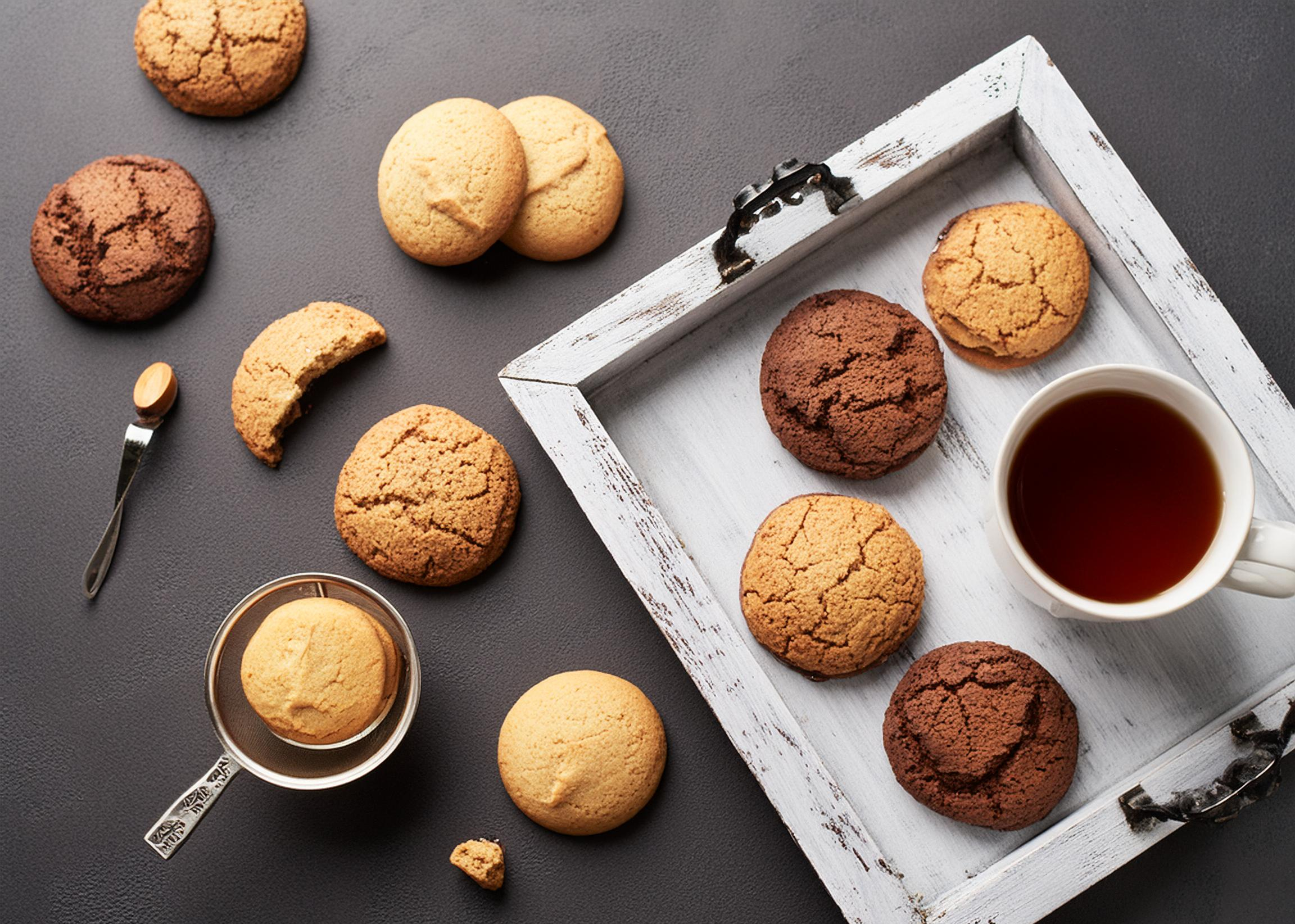 cookies with tea and coffee